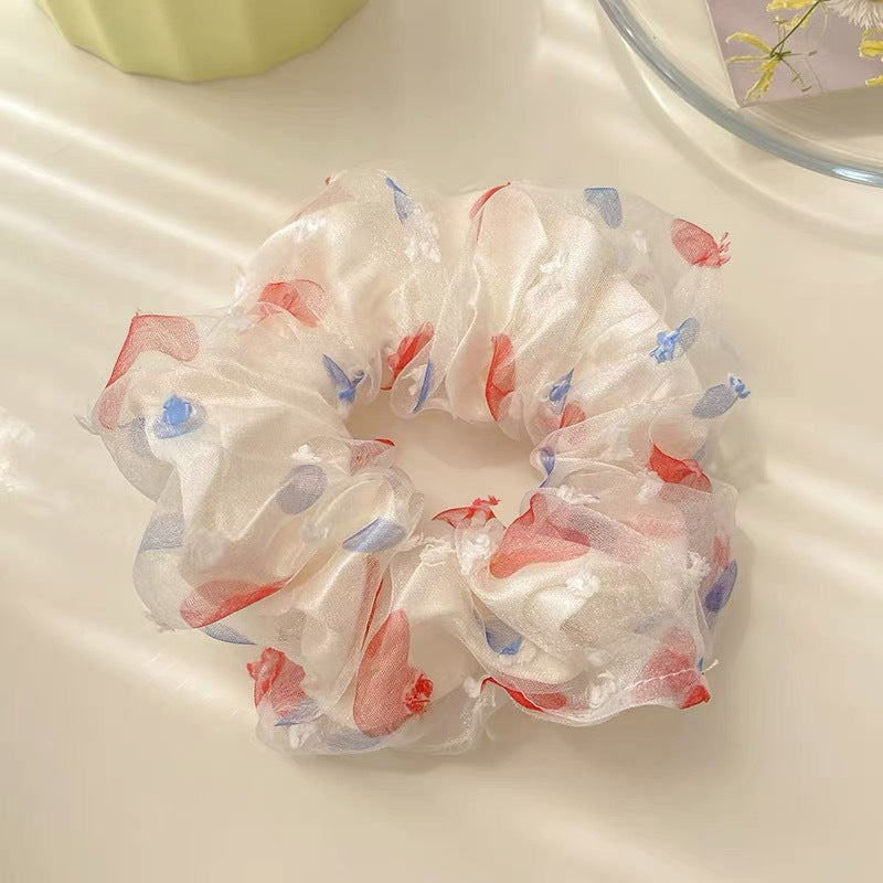 Summer Sweet Lace Scrunchie Hair Tie - Elegant Floral Hair Accessory