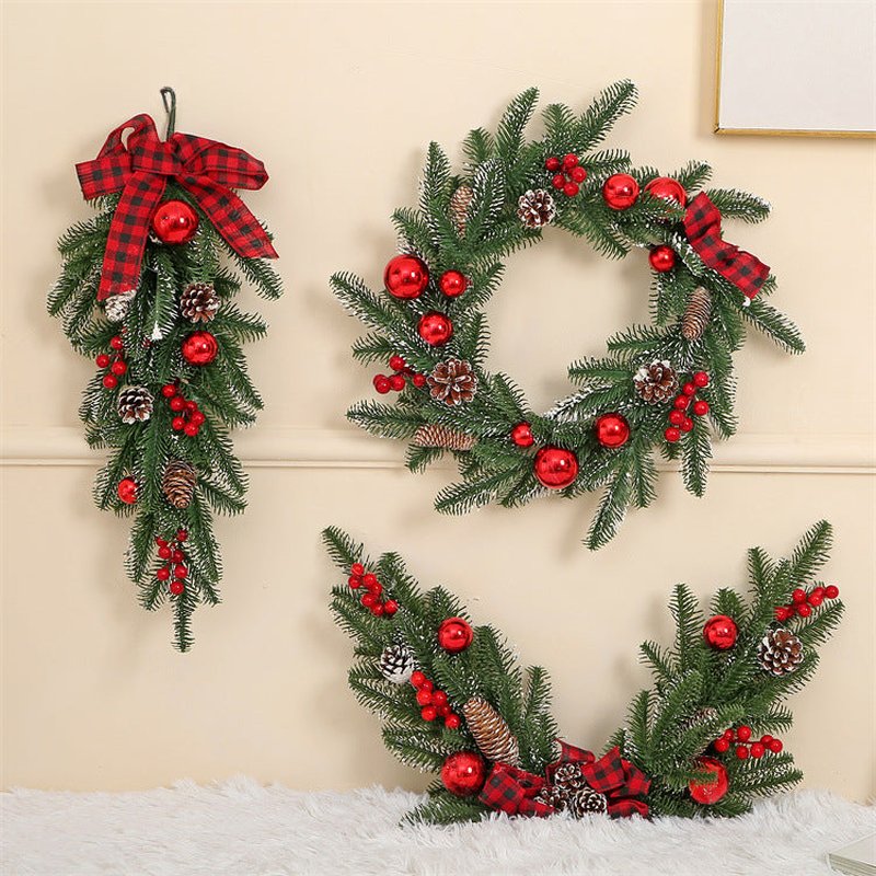 Simulation Rattan Wall Hanging Decoration Set for Home & Garden