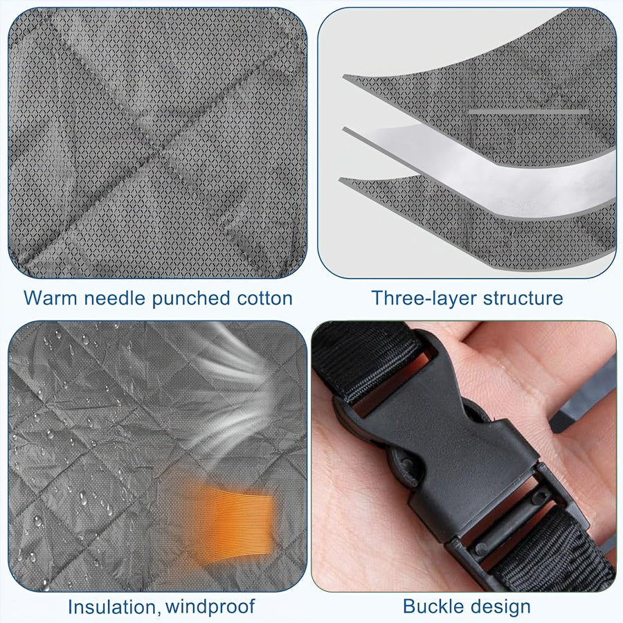 Magnetic Thermal Insulated Door Curtain - Windproof Privacy Light Blocker for Home Garage Shop