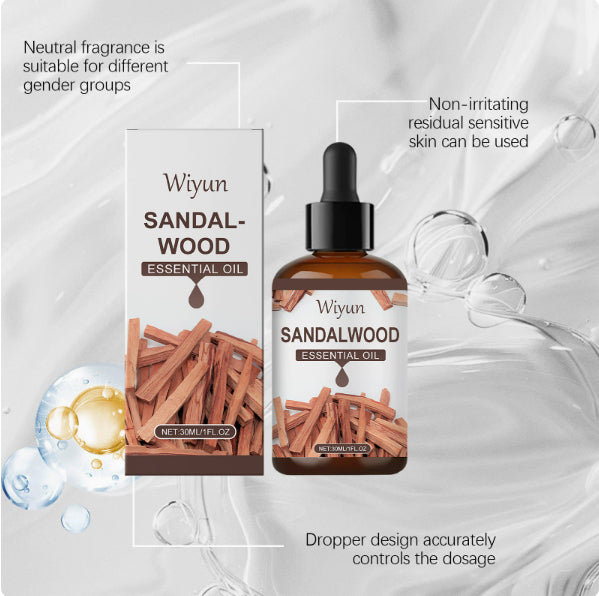Sandalwood Fragrance Oil - 30ml Natural Essential Oil for Aromatherapy & Body Care