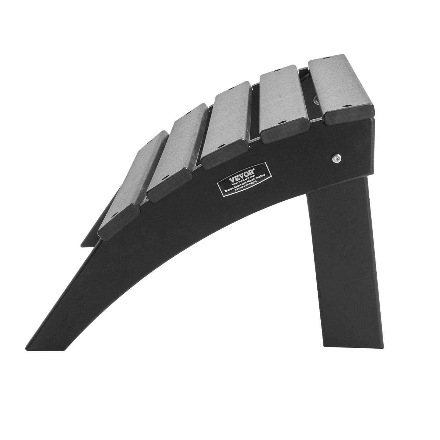 Folding Outdoor Ottoman Footrest for Adirondack Chairs - Black, 18.7x19.7x13 Inches