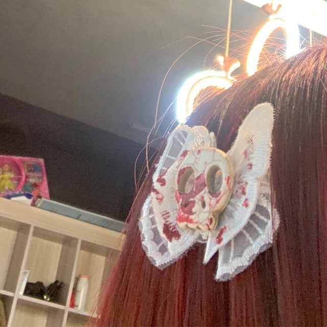 Skull Hair Clip Punk Side Clip Hair Accessory for Styling