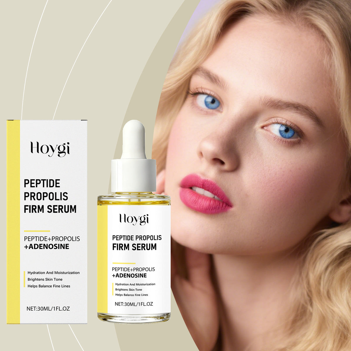 Face Firming Serum with Peptides & Propolis - 30ml Anti-Aging Skincare