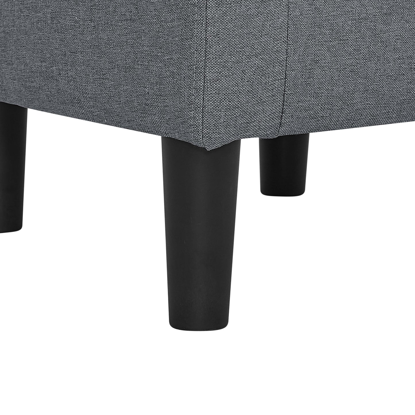 Gray Polyester Barrel Chair with Ottoman - 25.5" Wide