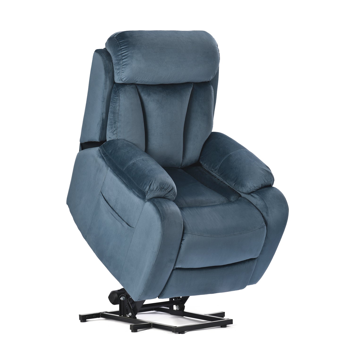 Power Lift Recliner Chair for Elderly with Remote Control - Navy Blue