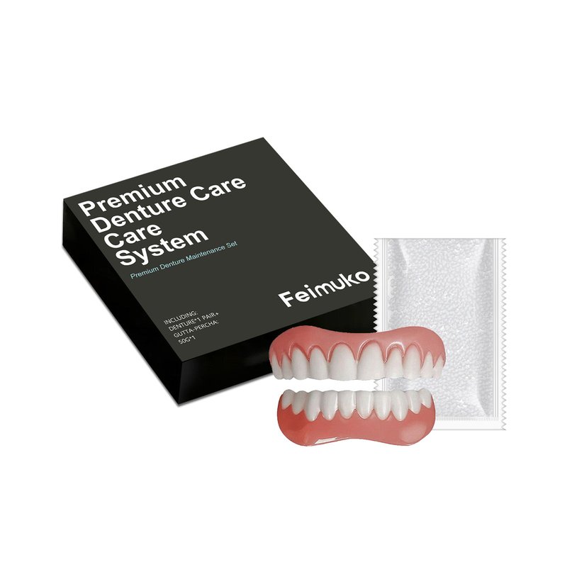 Dental Prosthesis Set - Resin Teeth Cap with Adhesive
