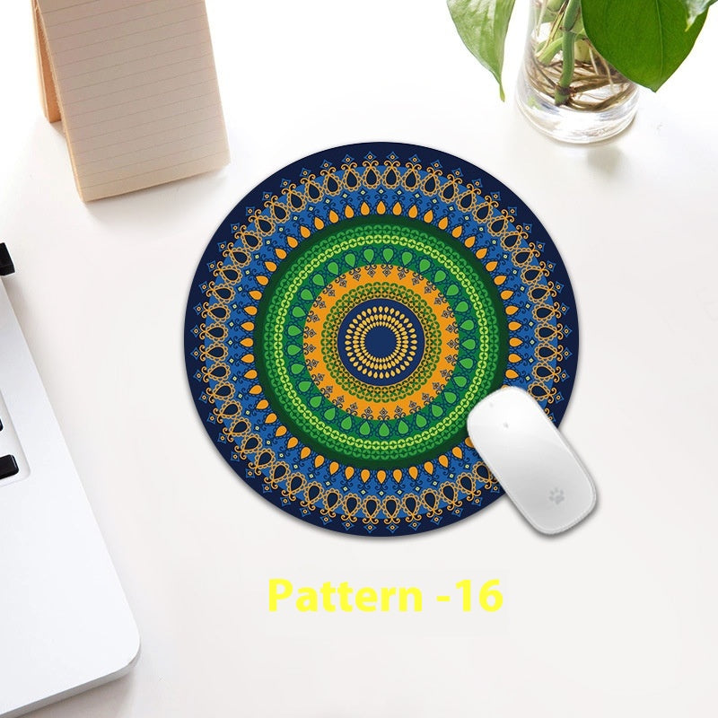 Ethnic Pattern Round Table Mat - Small Thickening Non-Slip Kitchen Accessory