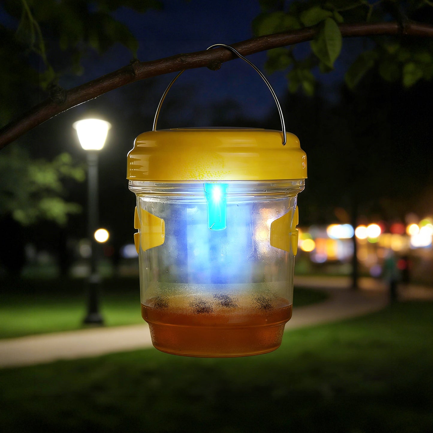 Solar Wasp Trap with UV Light - 3 Pack Outdoor Insect Catchers