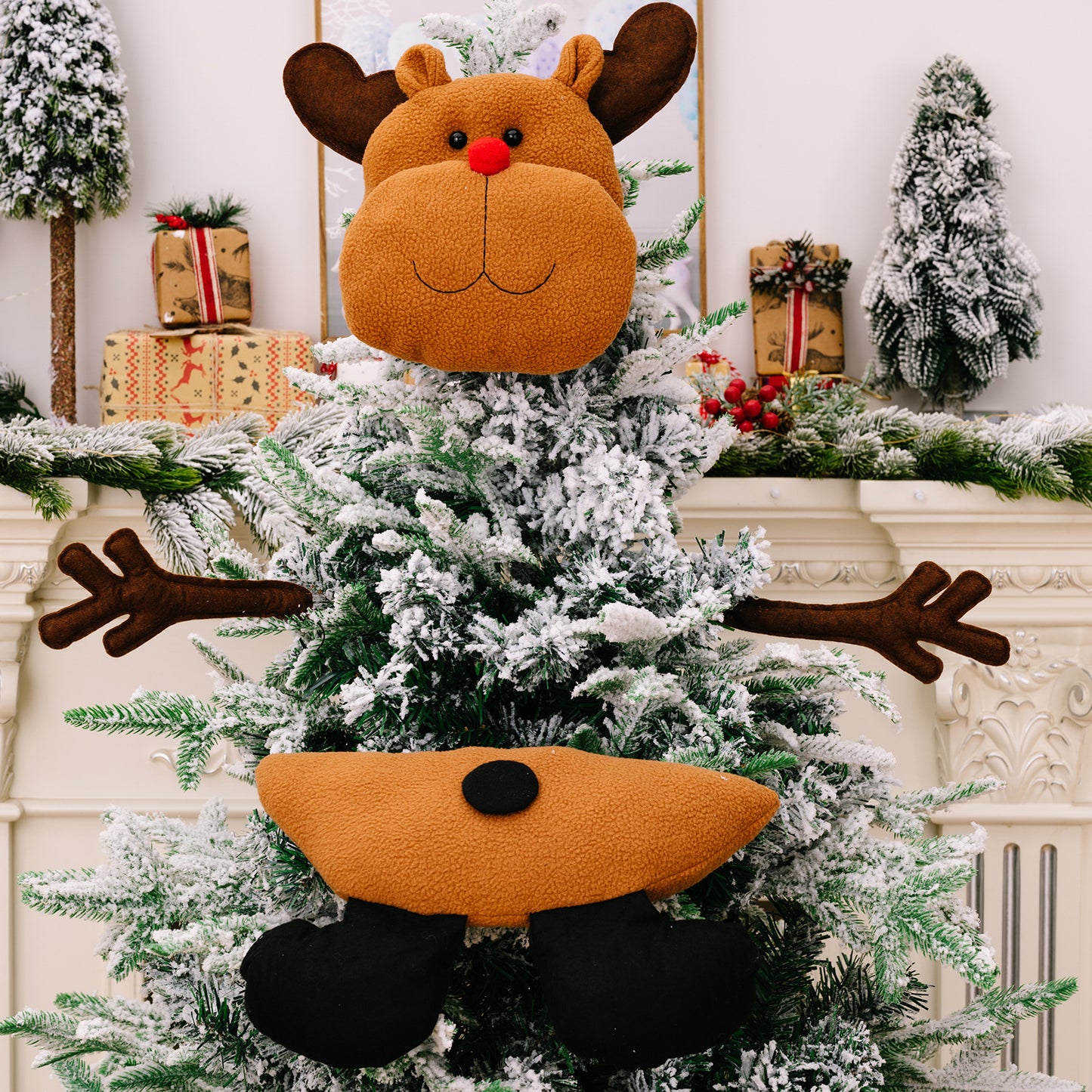 Christmas Tree Top Hanging Ornaments - Festive Decor, Multiple Styles