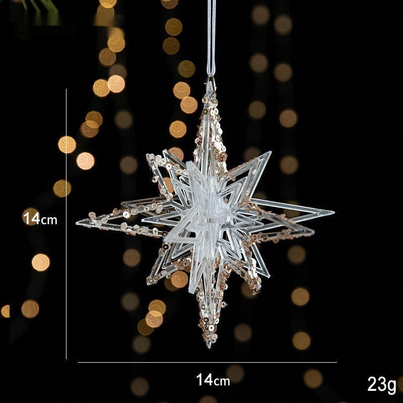 Christmas Sequin Acrylic Pendant Decorations for Holiday & Party Decor
