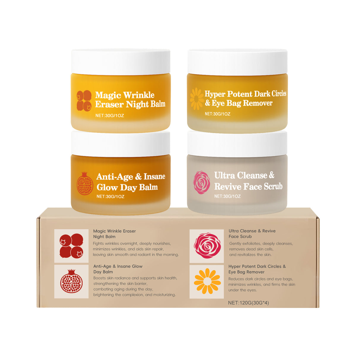 Multi Effect Skin Rejuvenation Day and Night Repair Set - 4 x 30g