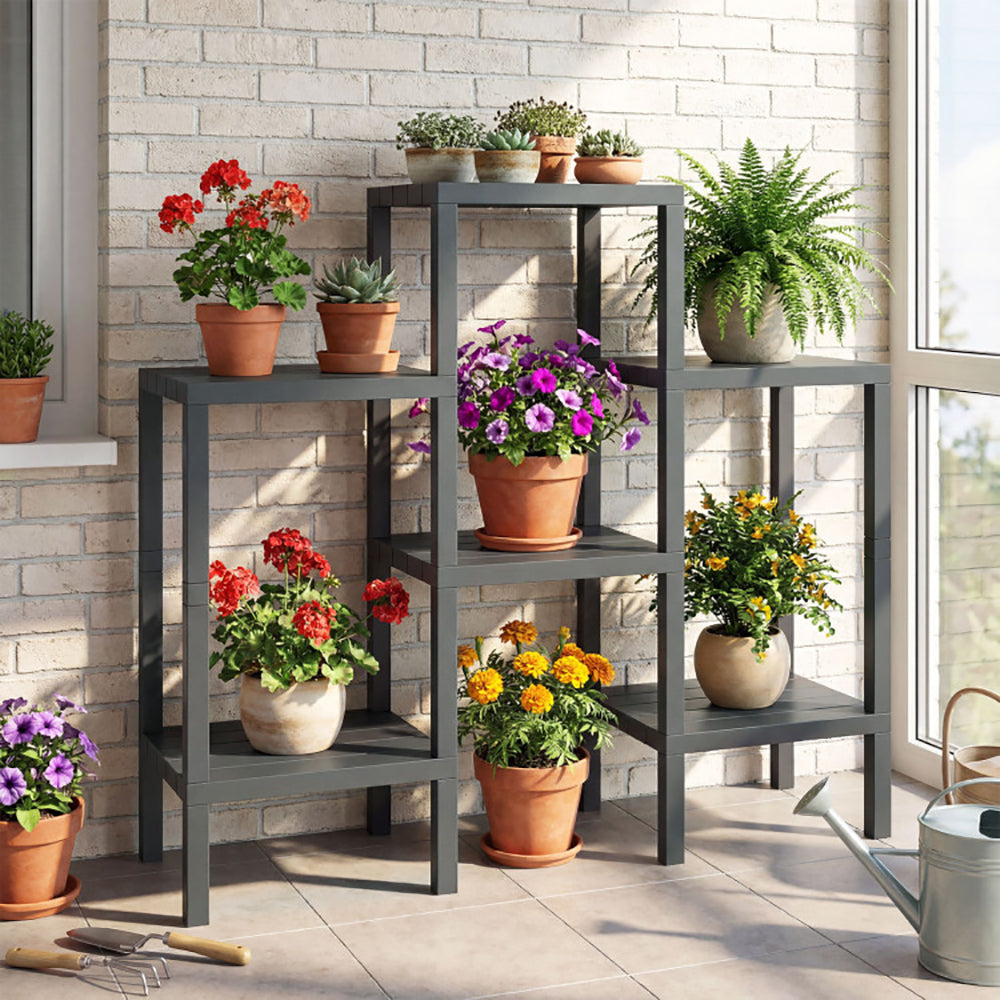 6 Tier Plastic Modular Storage Shelves For Living Room And Kitchen