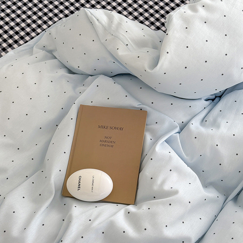 Four-Piece Cotton Bed Sheet Set - Multiple Sizes & Patterns