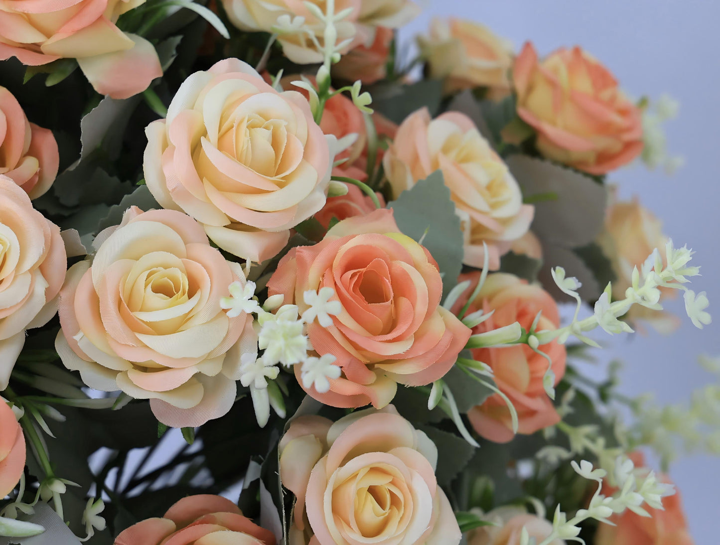 24-Inch Artificial Rose Plant - UV Resistant Faux Floral - Yellow