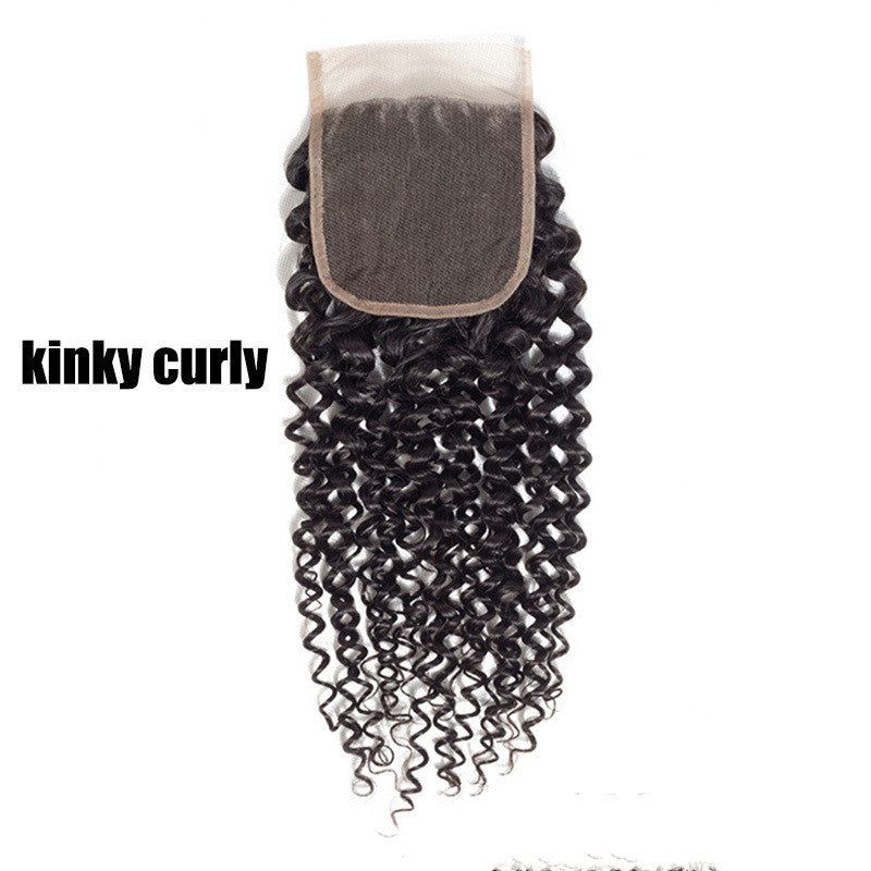 Human Hair Mesh Hair Block - Hand Woven Hair Piece for Styling & Hair Extensions
