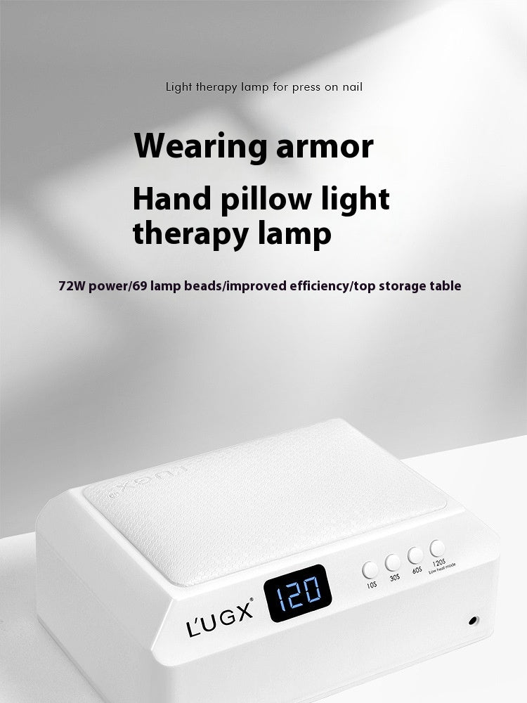 High Power 69 LED Nail Phototherapy Lamp with Hand Pillow - UV/LED Drying Machine