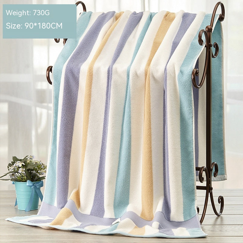Large Cotton Bath Towel - Absorbent, Soft, 90x180cm, Multiple Colors