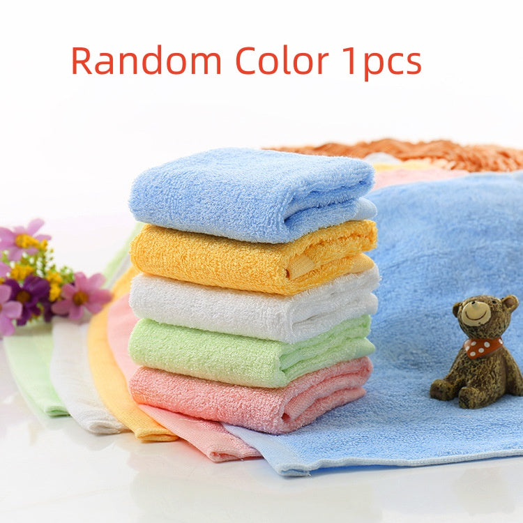Absorbent Face Towel Small Square Bamboo Fiber Home Textiles 1-10pcs