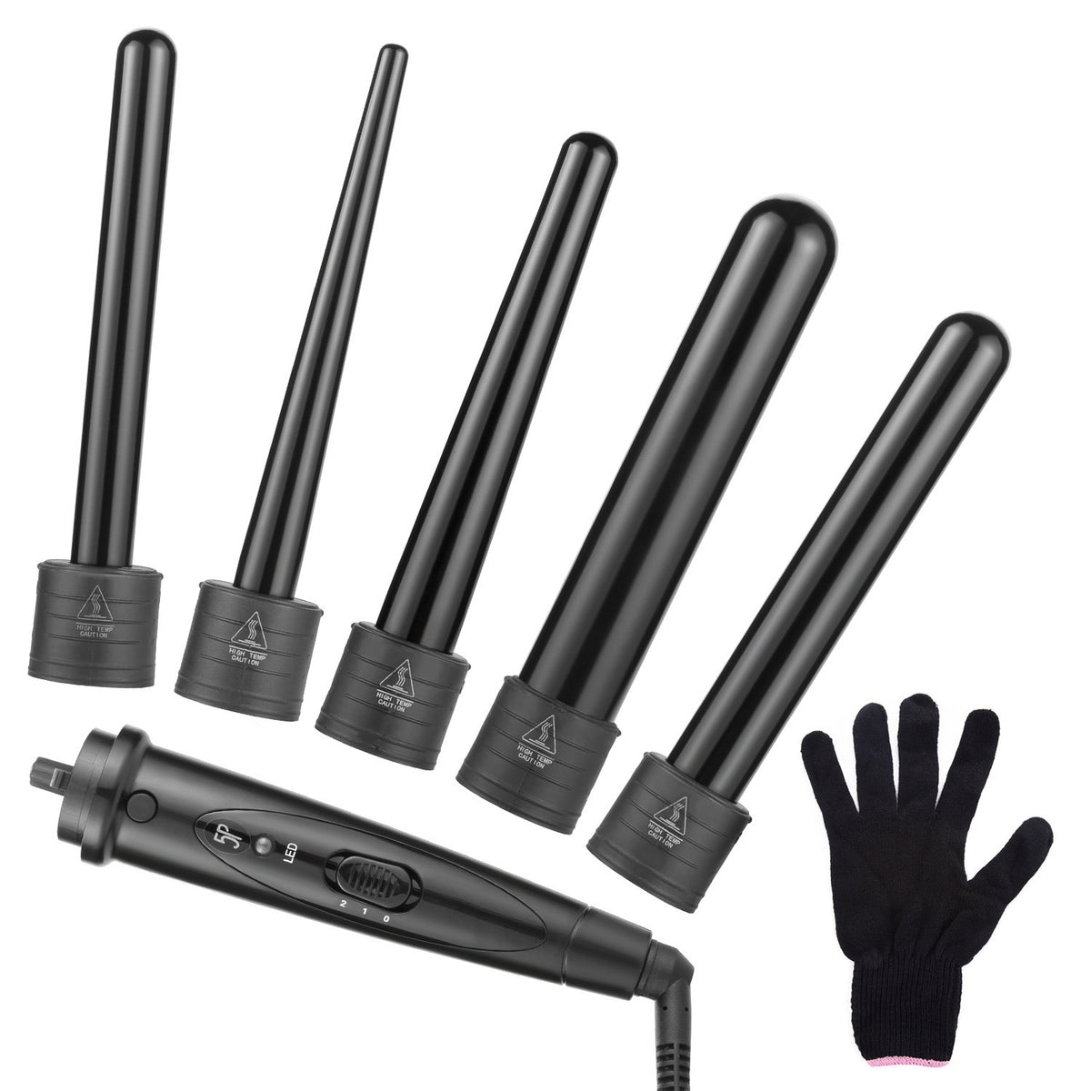 Multifunctional 5-in-1 Ceramic Hair Curler with Adjustable Temperature