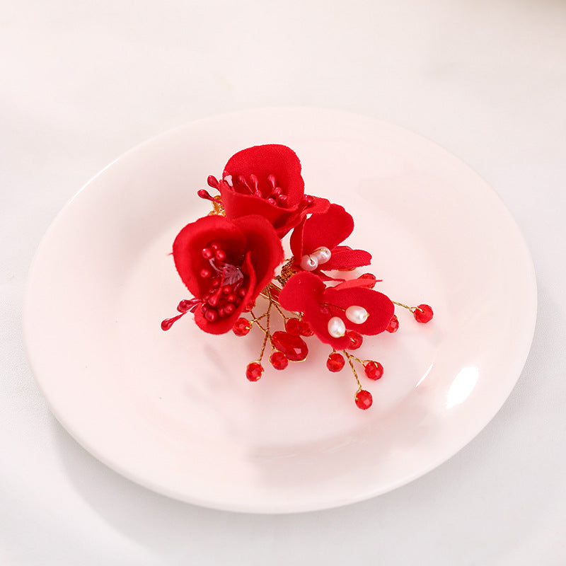 Elegant White Shell Pearl Crystal Hairpin for Wedding & Bridal Hair Accessory