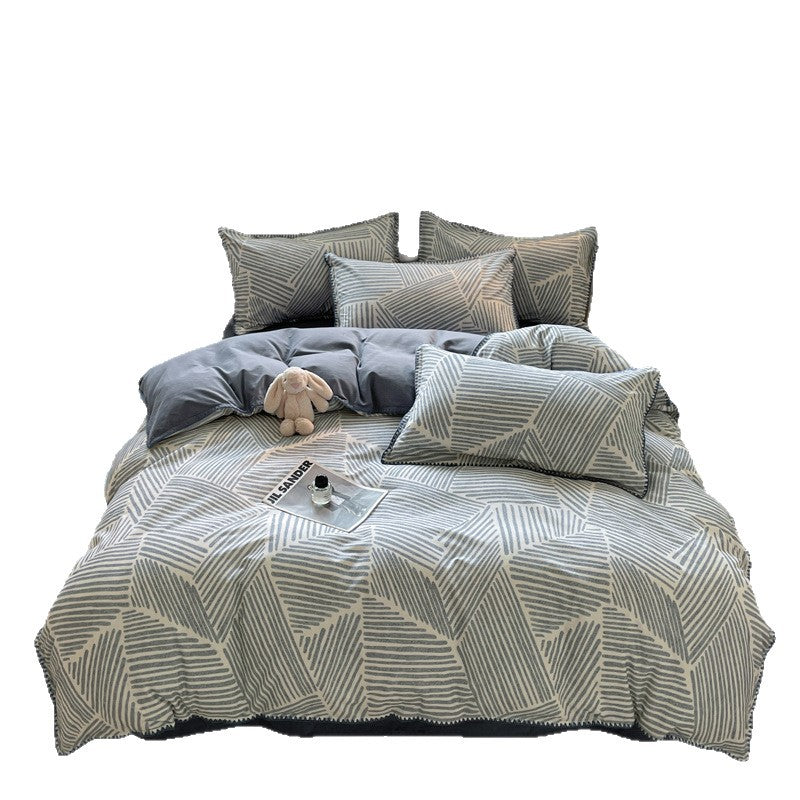 Thickened Cotton Duvet Cover Set for Fall and Winter - Modern & Minimalist