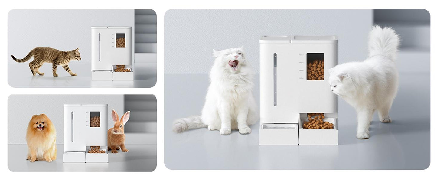 WiFi Automatic Pet Feeder & Waterer Set - 2-Week Capacity, App Control, Detachable & Washable