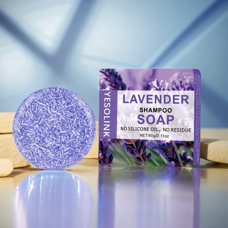 Lavender Shampoo Bar - Natural Hair & Body Cleansing Soap 60g