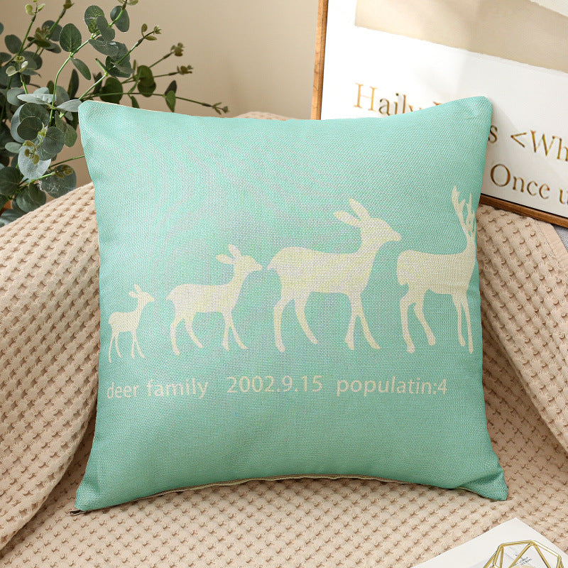 Decorative Cartoon Print Pillow Covers & Cushions for Sofa Bed Bedroom