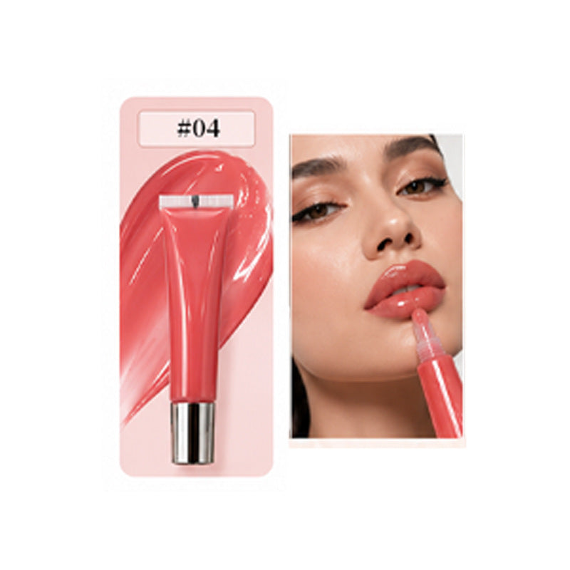 Shimmering Lip Gloss and Lip Care Oil Set - Anti-Chapping, Glittering Finish