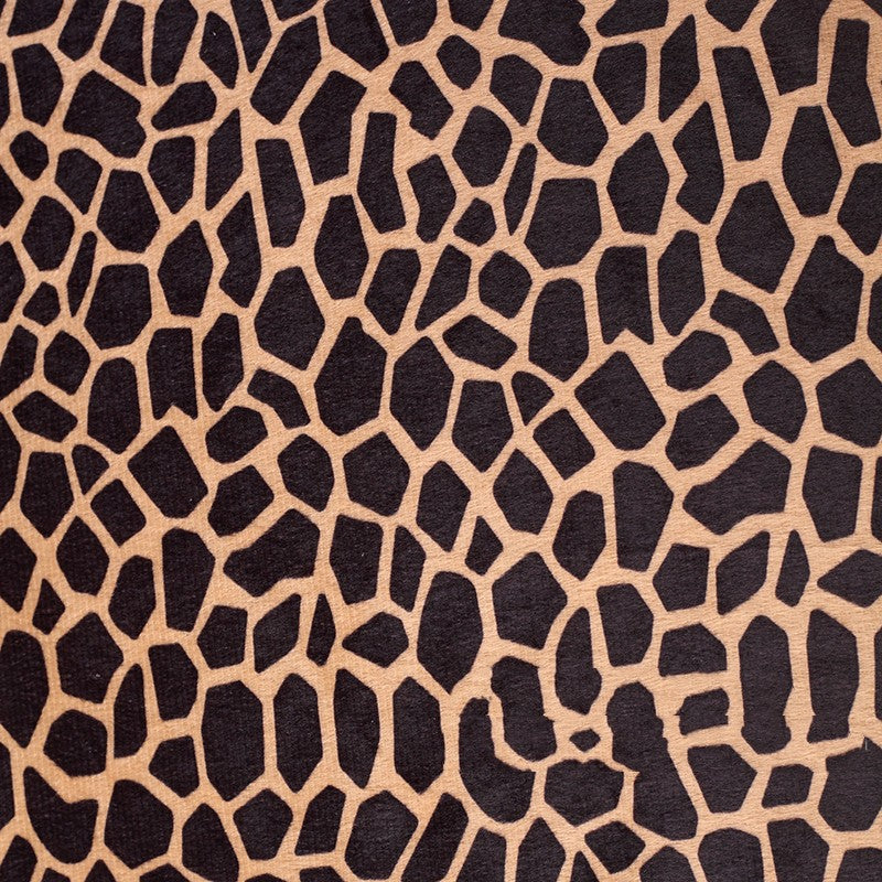 Short Plush Animal Print Fabric - Decorative Polyester Cloth for Sewing & Crafts