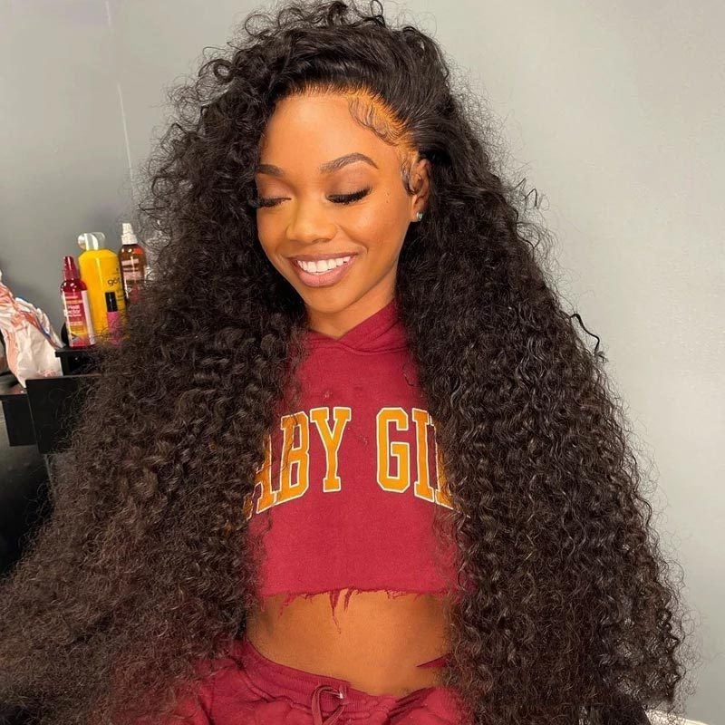Curly Human Hair Lace Front Wigs - Multiple Lengths & Colors