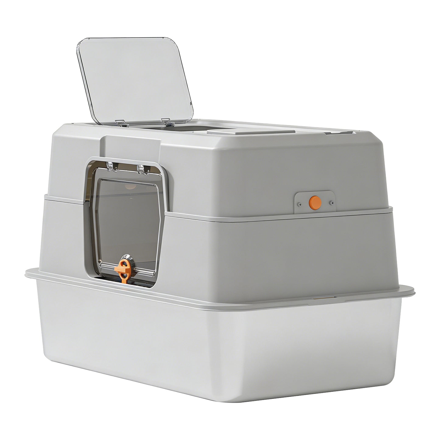 Fully Enclosed Stainless Steel Cat Litter Box with Self Pickup Option