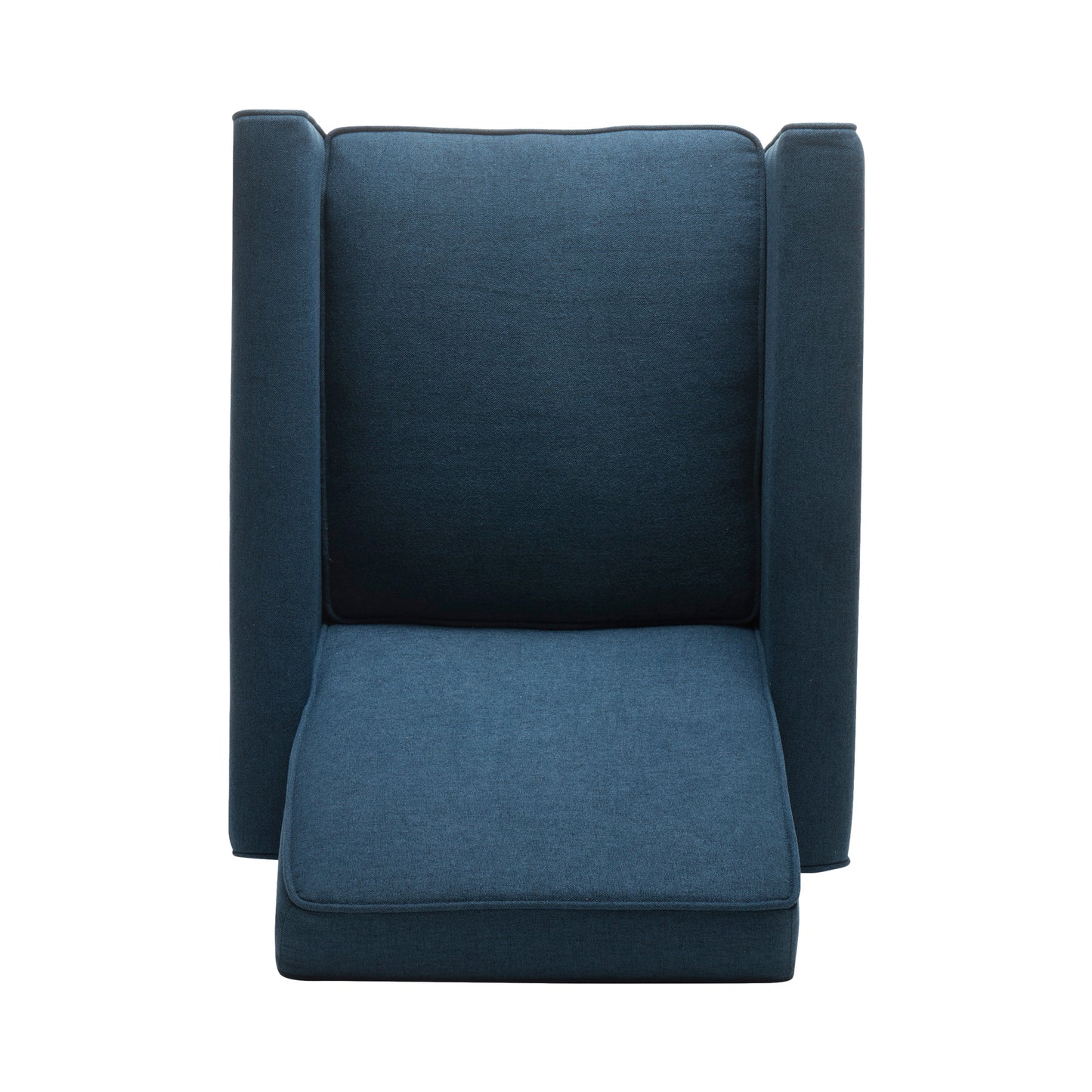 Navy Blue Fabric Push Back Recliner Chair for Small Spaces