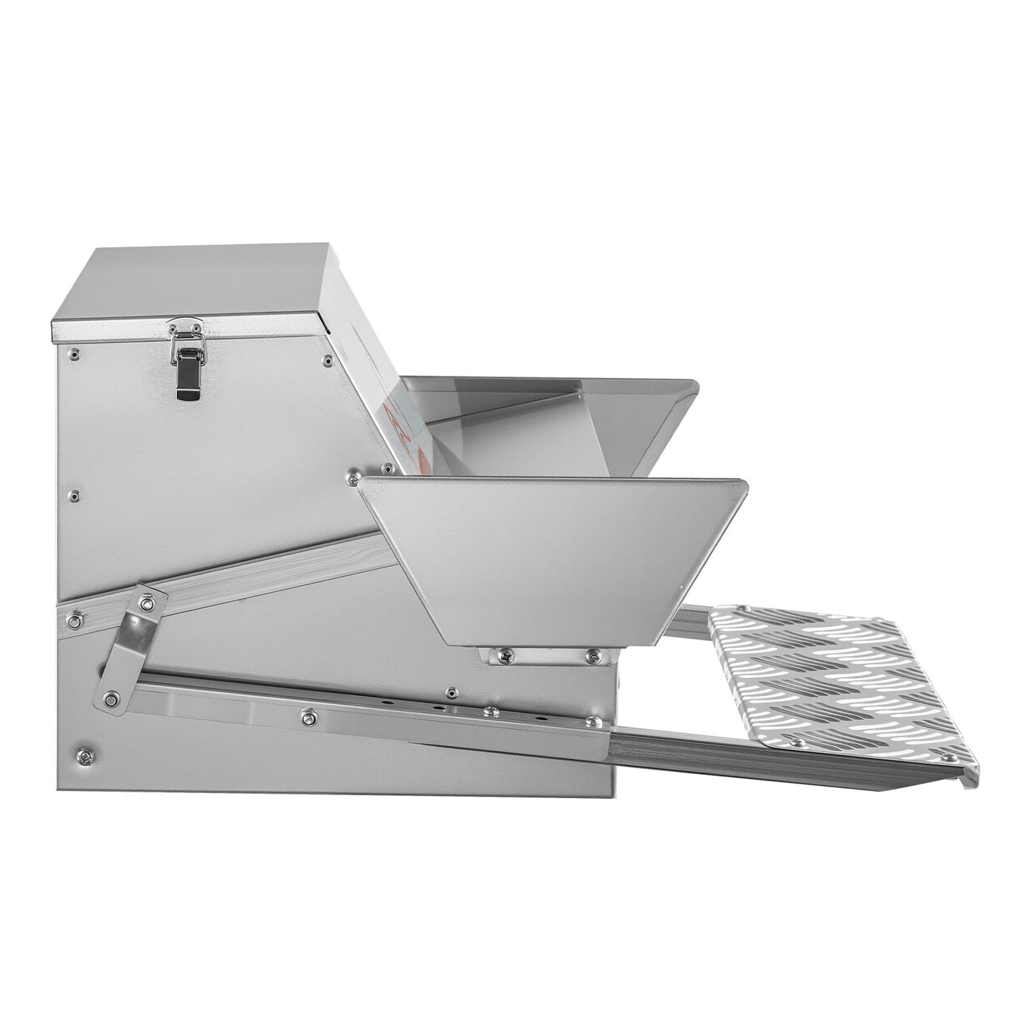 Automatic Chicken Feeder 25L Rainproof Galvanized Poultry Treadle Lockable Lid
