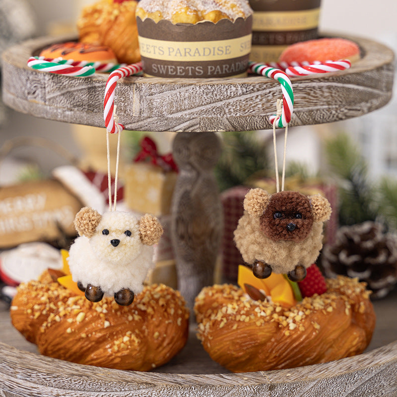 Christmas Felt Puppy Pendant Ornament - Plush Felt Dog Decoration