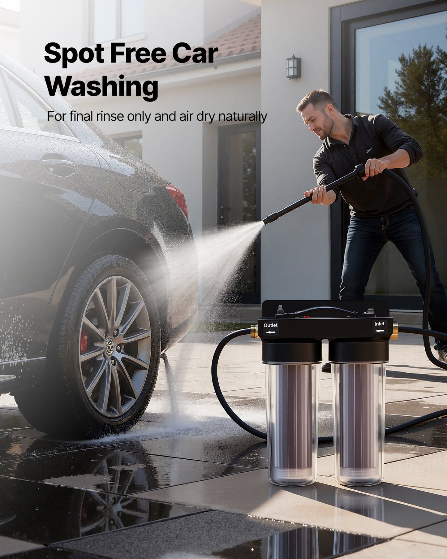 Deionized Water System for Car Wash with Color-Changing Resin - Spot-Free Finish