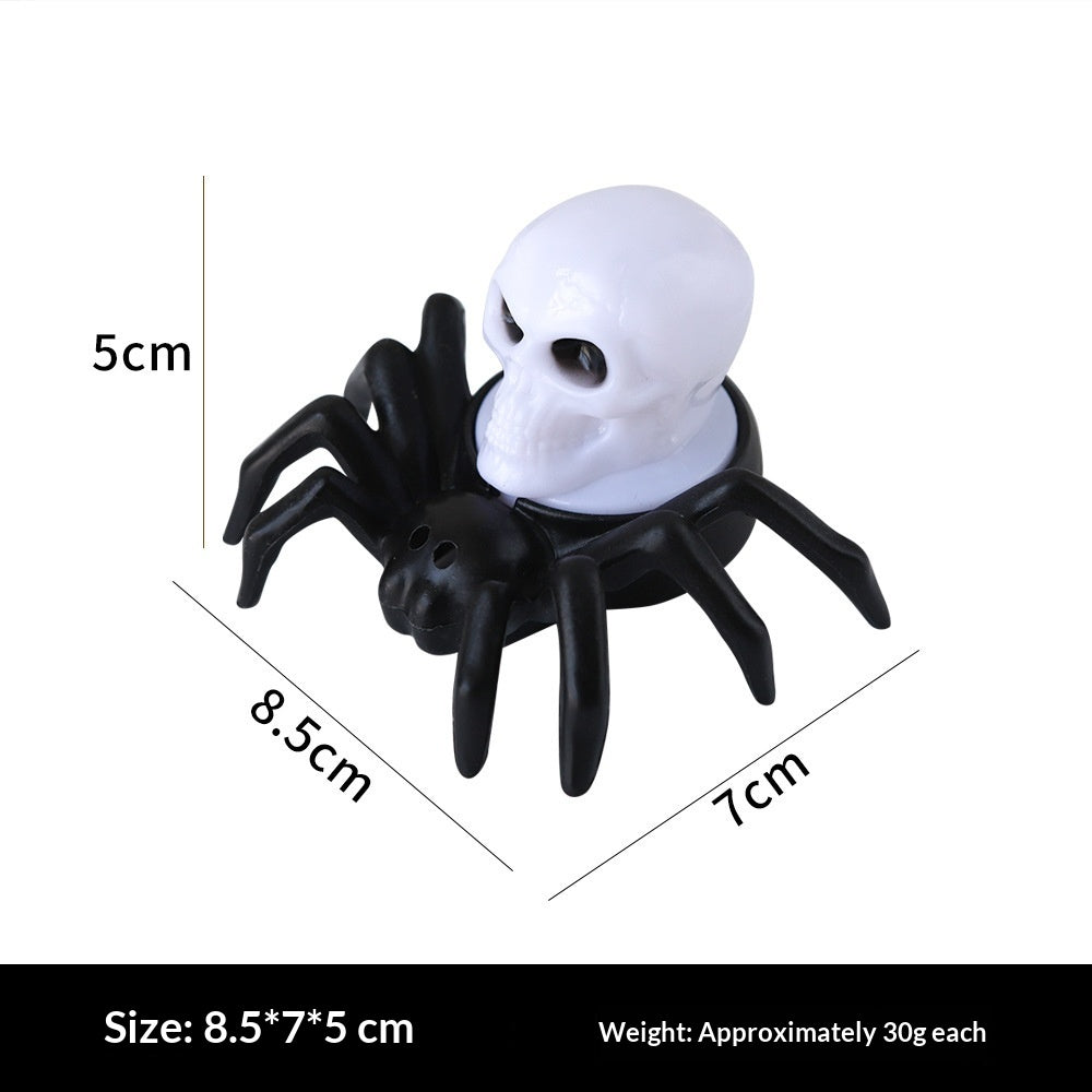 Halloween Spider Skull Night Light - Bedside Decor Lamp with Variants
