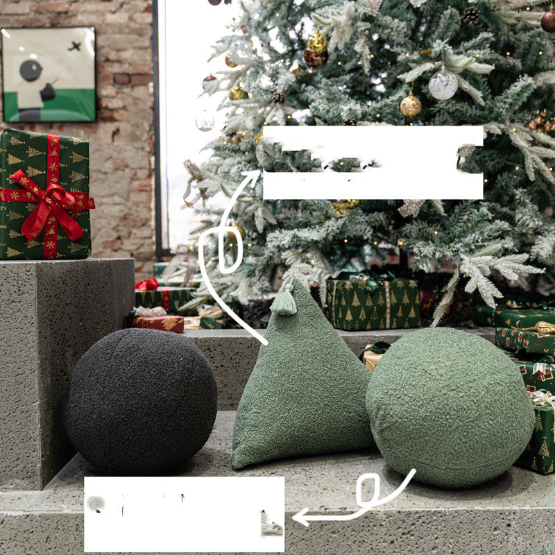Nordic Style Triangle Plush Throw Pillow Cushion for Sofa Bedside Decor