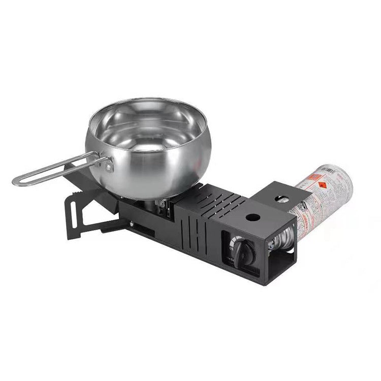Portable Folding Gas Stove for Camping Outdoor Cooking Black