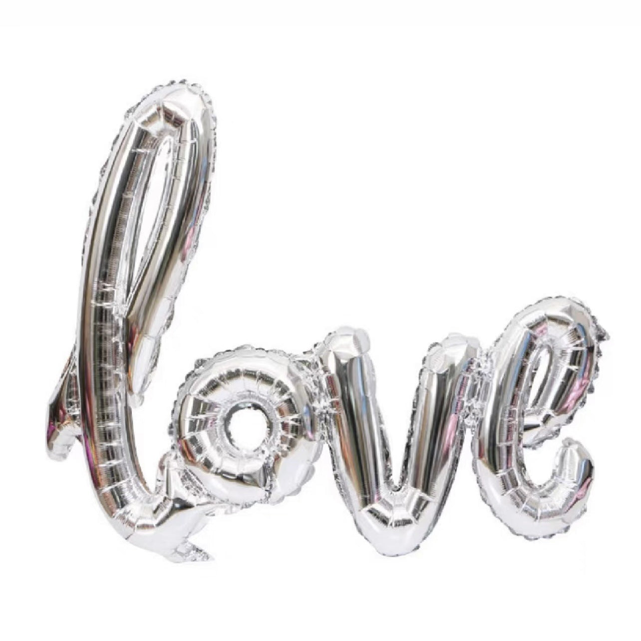Large Birthday Party Wall Background Balloon - Red & Silver Heart Shapes