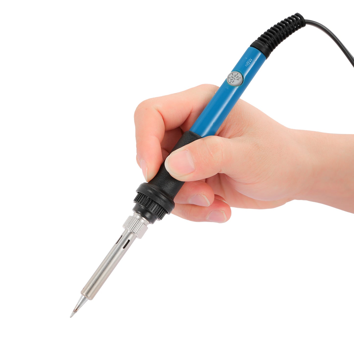 110V Adjustable Temperature Soldering Iron Kit with 5 Tips for PCB Electronics Repair
