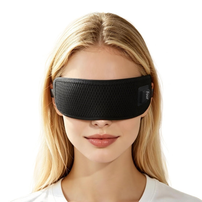 Infrared Heated Eye Mask with Battery, Black or Gray, Sleep & Relaxation