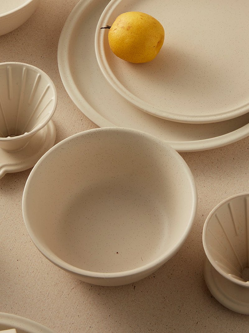 Modern Ceramic Tableware Set - Kitchen Dinnerware with Big & Small Bowls
