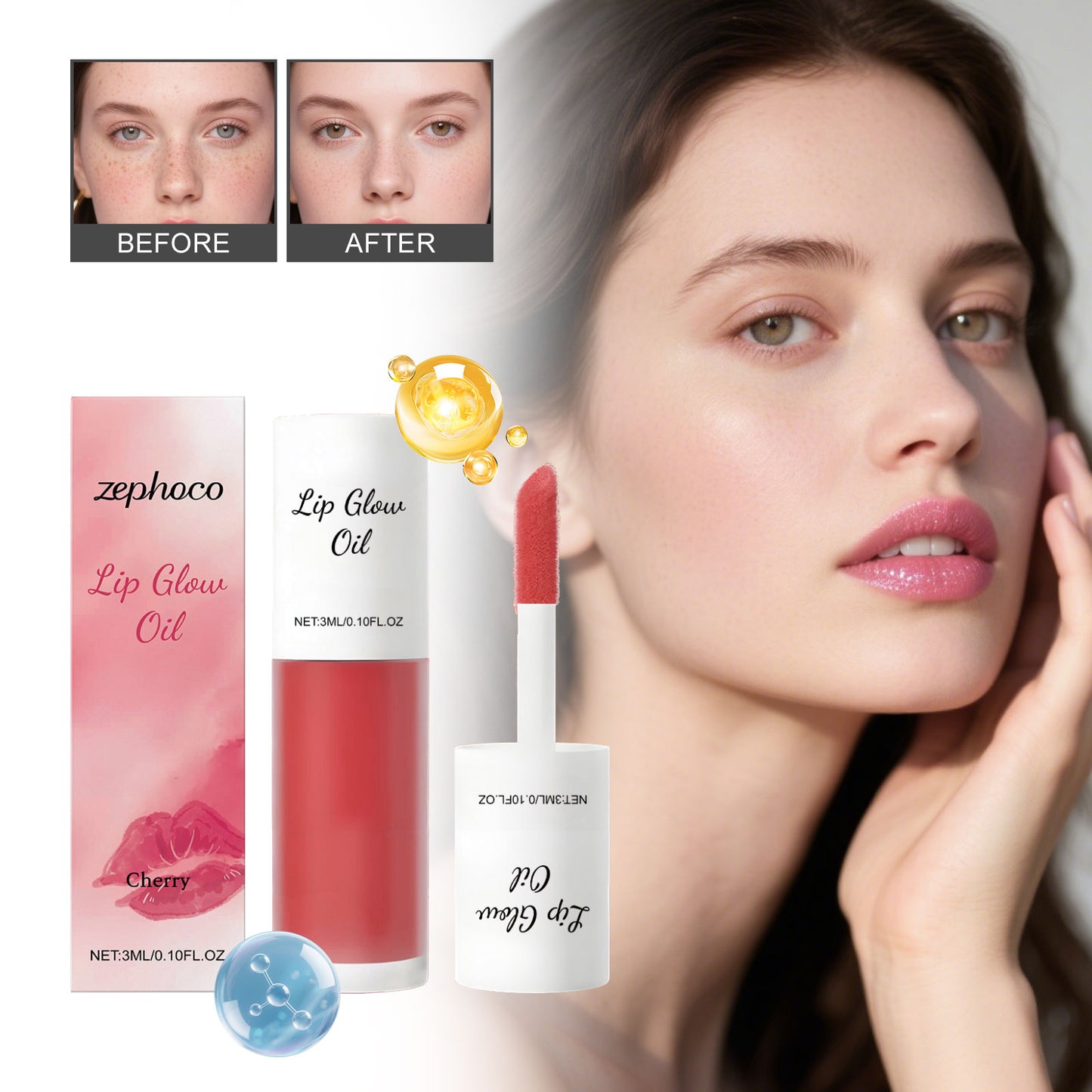 Moisturizing Cherry Lip Gloss Oil - 3ml Lip Makeup