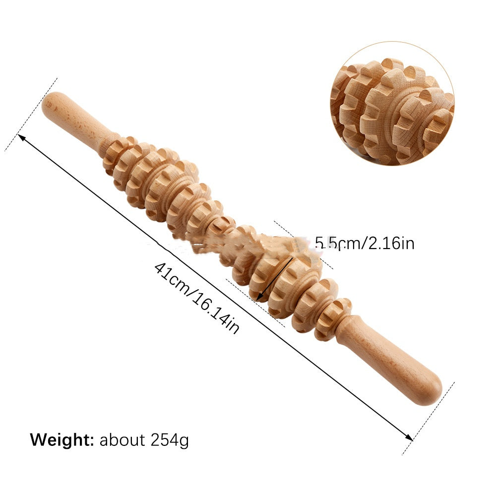 Wooden Massage Roller Suit Multifunctional Natural Massager For Men