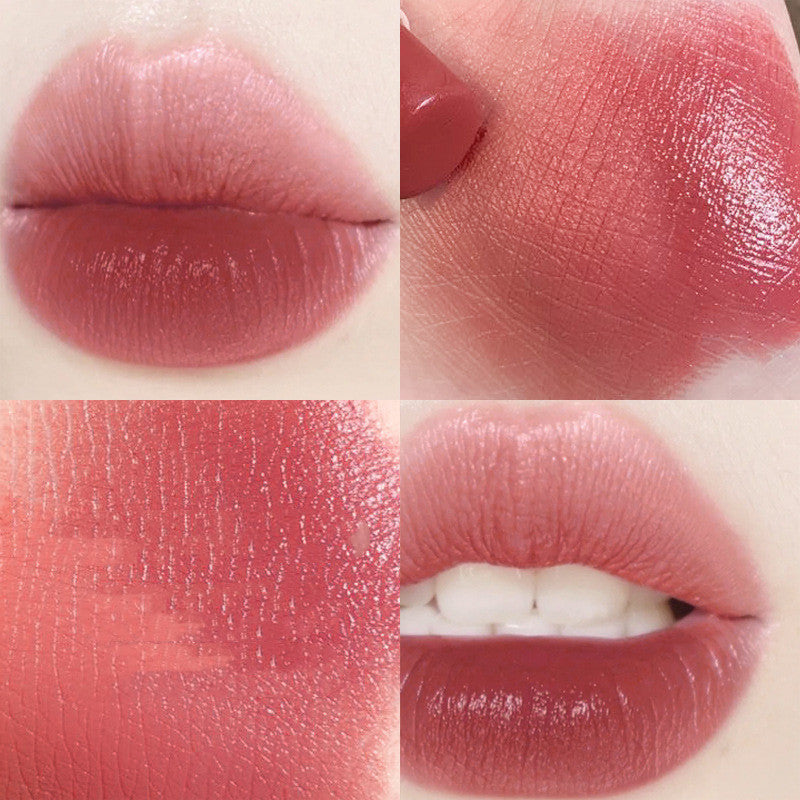 Moisturizing Waterproof Lipstick with Apricot Orange Square Texture - Clear Finish