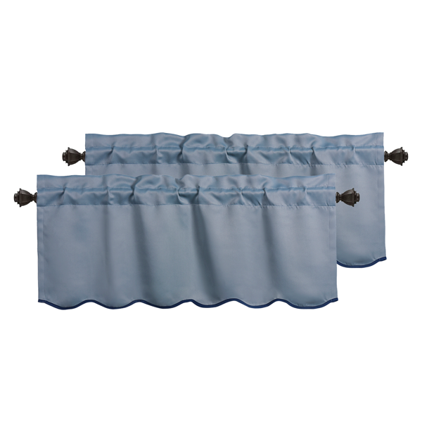 Blackout Window Valances - 2 Panels 52"x18" - Elegant Design