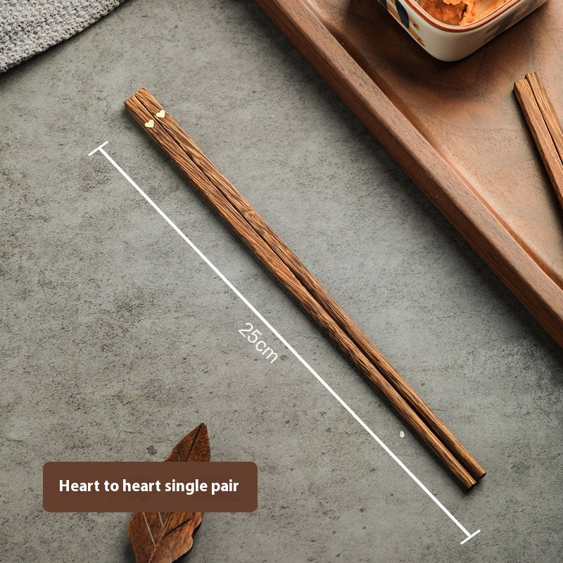High-End Wooden Chopsticks Set - Anti-Slip & Anti-Mold Family Kitchenware