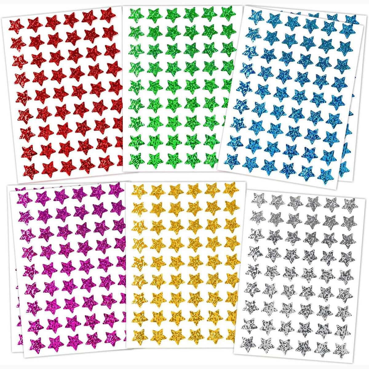 Star Sticker Reward Chart Set - Sheet-Packed Adhesive Labels for Kids and Home Organization