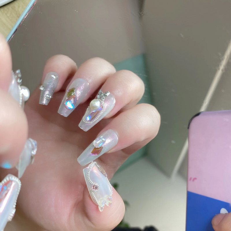 Aurora Nail Patches with Glue - Multiple Sizes